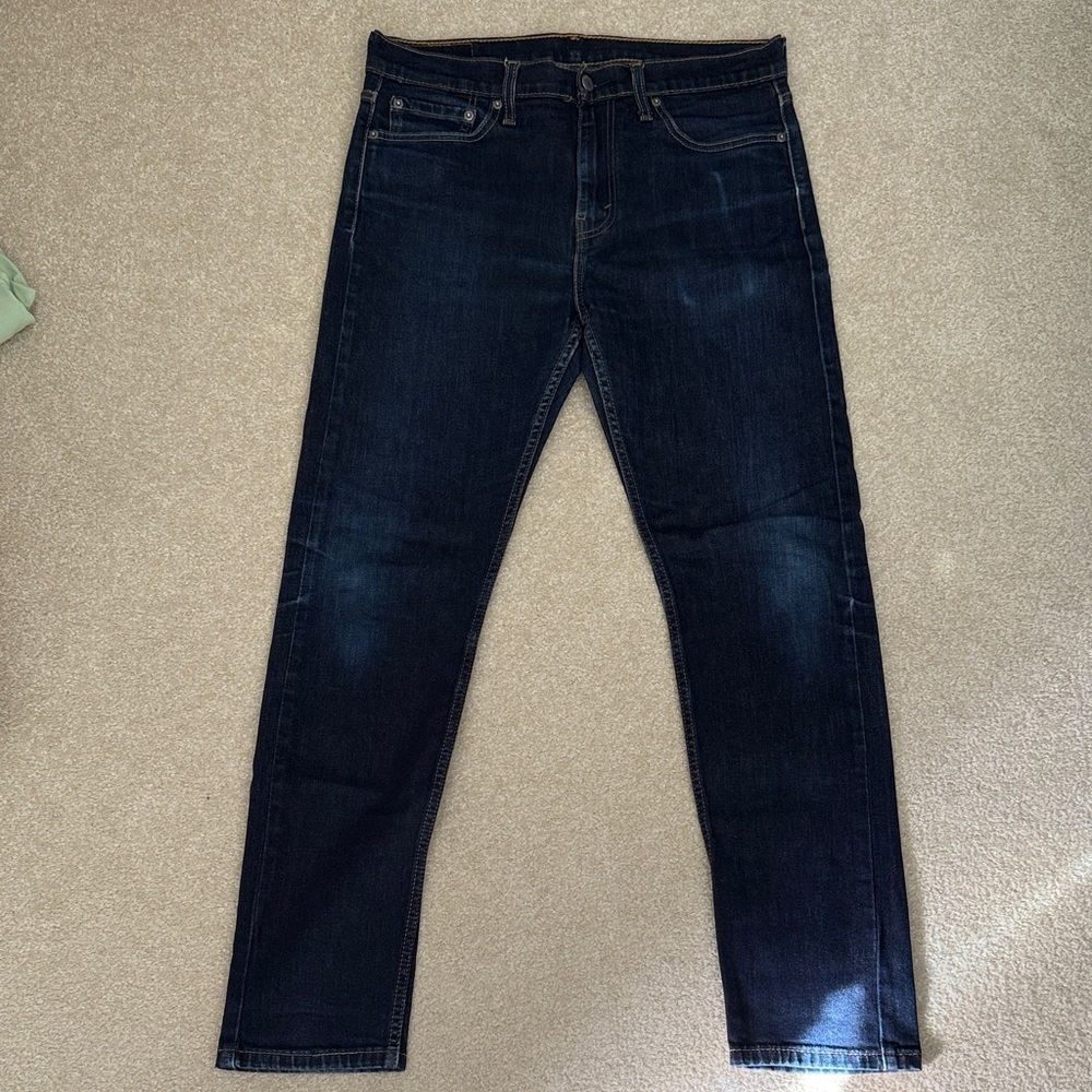 Levi’s 501 Men's Skinny Jeans in Dark Indigo Stretch Denim